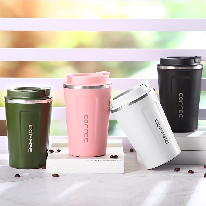 Sieral 4 Pcs 13 oz Travel Coffee Mug Insulated Reusable Coffee Cups - Image 4