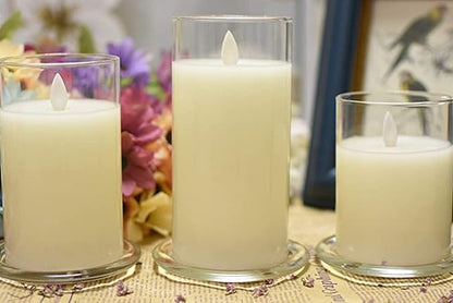 2 Pack Glass Candle Holder 4" Clear Beautiful Transparent Round Candle Plate… - Image 5