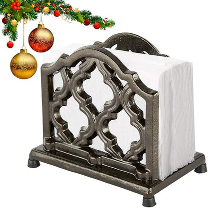 JOGREFUL Cast Iron Napkin Holder, Kitchen Organizer Classic Latte Gold | by JOGREFUL