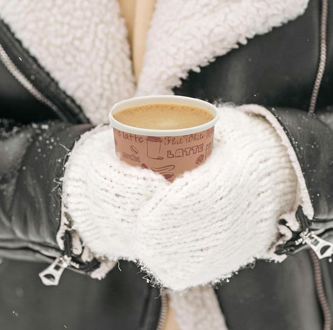 4 Oz Espresso Paper Cups with Black Lids - Image 6