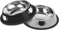 Serentive 2 Pcs Non-Slip Stainless Steel Small Cat Food Bowls by Serentive