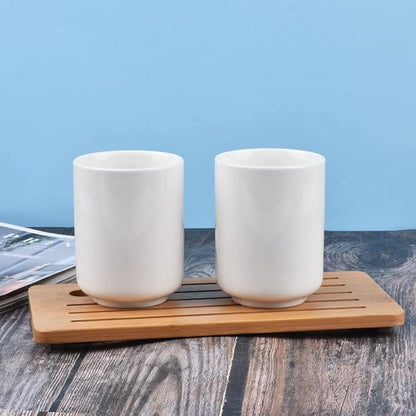 solid color ceramic handleless straight mug, drinking cups, toothbrush holder - Image 9