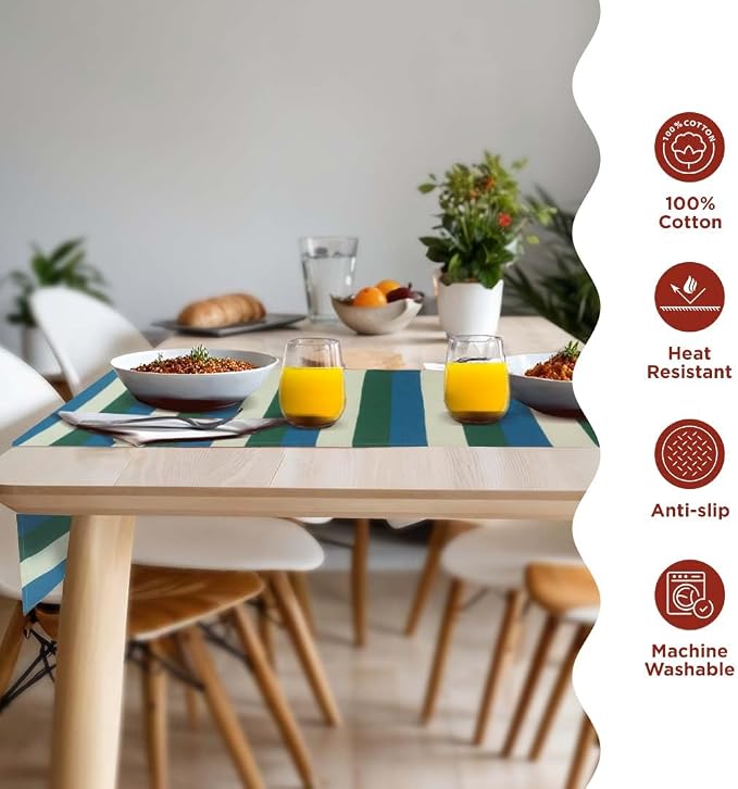 Folkulture Table Runner 108 Inches Long | Blue, Pool Party Decorations - Image 3