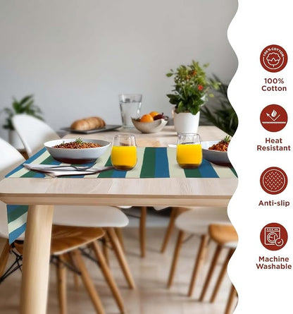 Folkulture Table Runner 108 Inches Long | Blue, Pool Party Decorations - Image 3
