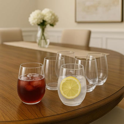 FDG Nuglass 19oz Tritan Stemless Wine Glass, 6-Pack