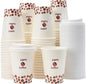 Tamone 100 PACK 12OZ Disposable Coffee Cups by InjectingCreativityandBeautyintoModernLife