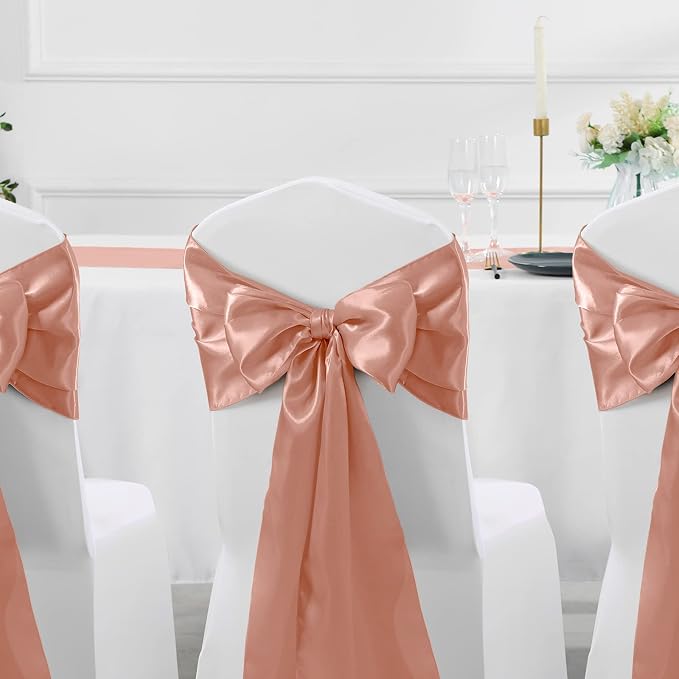 Manyshofu Rose Gold Satin Table Runner 12x72 - Image 6