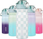 BJPKPK 18 oz Water Bottle with Straw & Handle, Insulated Stainless Flask | Leak by BJPKPK