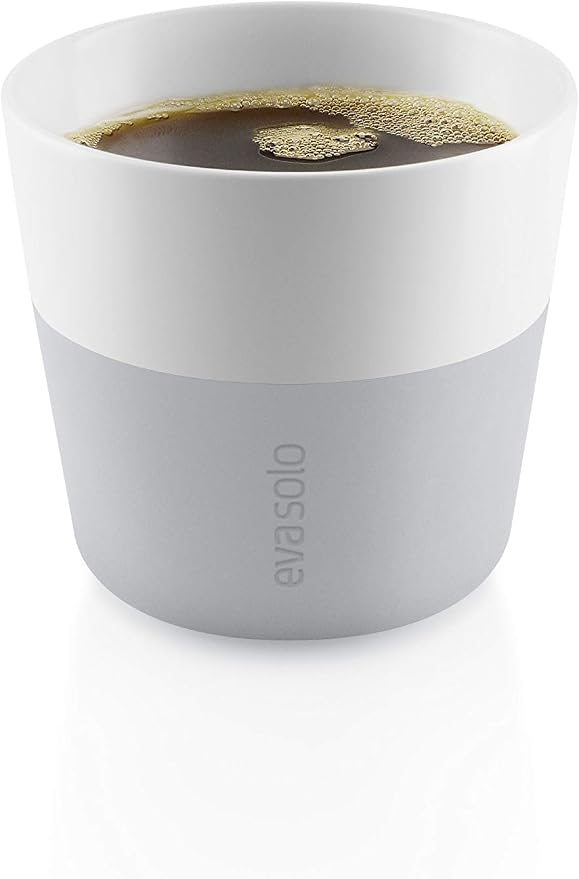 Eva Solo | 2 Lungo Tumbler Mugs | 8 oz Porcelain Coffee Cup Tumblers by EvaSolo