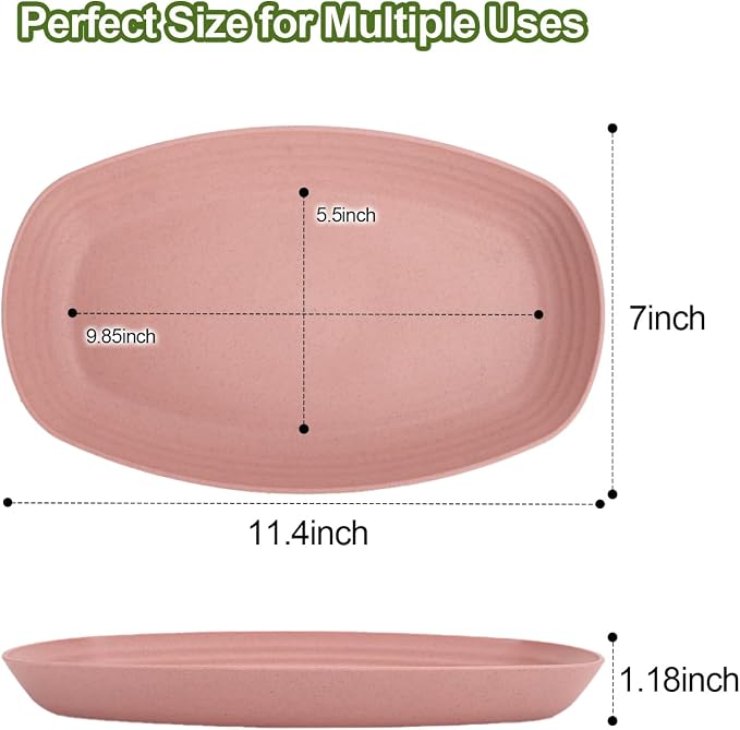 shopwithgreen Lightweight Wheat Straw Plates - Image 4