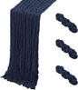 3 Pack Navy Blue Cheesecloth Table Runner, 17 x 108 Inch, Gauze Cheese Cloth by Yorcari