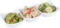 Restaurantware Voga 8.5 Ounce Divided Serving Dishes 10 Square Condiment Serving Dishes - 3 Compartments Serve Appetizers Snacks Dips Or Dressings White Melamine 3 Compartment Dishes
