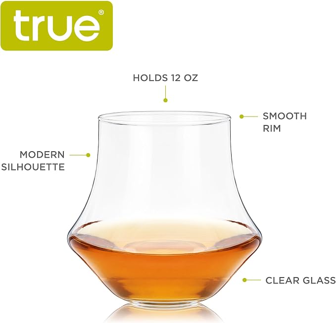 True Whiskey Glasses for Men and Women, Top-notch Bourbon Scotch Whiskey Cups - Image 2