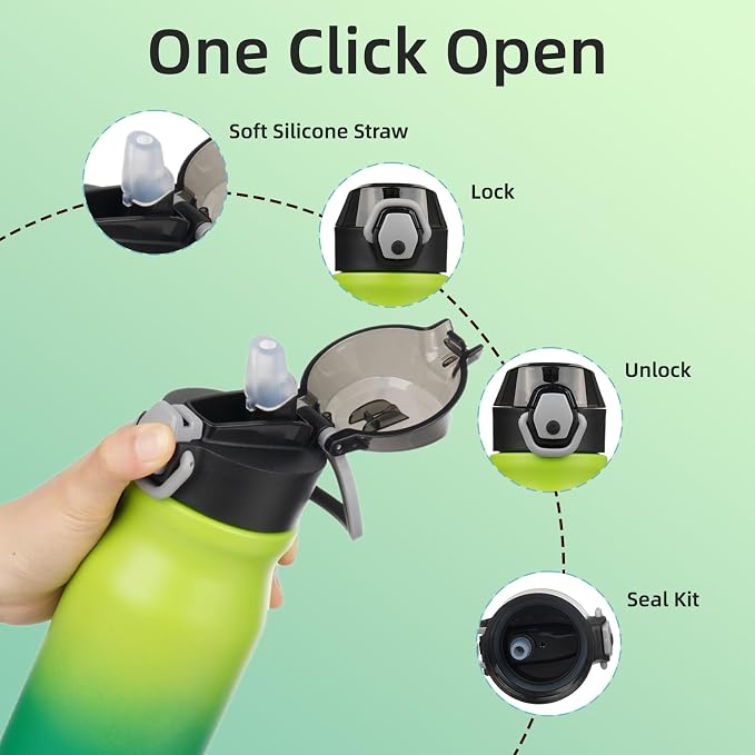 BJPKPK 25 oz Insulated Water Bottle, Stainless Steel Flask | Leak Proof Locking - Image 3