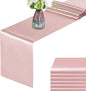 Rose Gold Table Runners, 12x108 Inches, 6 Pack | Satin, Silk and Smooth Fabric by HMQIANG