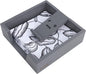 Bamboo Flat Napkin Holder with Weighted Arm Decorative Napkin Tray Dispenser for Table Kitchen Bathroom Dinning (grey)