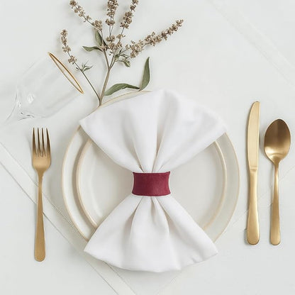ITOS365 Red Napkin Rings Set of 12, Round Metal Napkin Ring Holder, Napkin - Image 2