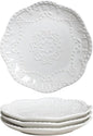 Gaolinci European Palace Series Lace Embossed Ceramic Dinner Plate by Gaolinci