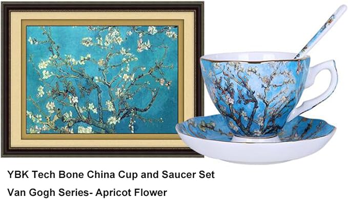 Bone China Cup &Saucer Set, 7oz- Van Gogh's Paintings - Image 2