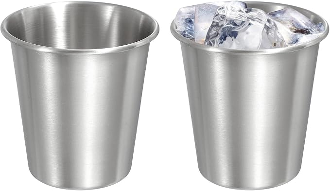 uxcell 2 Pcs Stainless Steel Cups, 9oz/260ml Metal Cups Double Wall Tumbler by uxcell