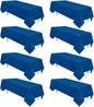 8 Pack Royal Blue Tablecloth 60 x 102 Inch Rectangular Table Cloth for 6 Foot Rectangle Tables, Wrinkle Resistant Washable Polyester Fabric Table Covers for Wedding Party Banquet Buffet and Camping