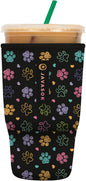 Sok It JavaSok Iced Coffee & Cold Soda Insulated Neoprene Cup Sleeve (Furry Footprints, Large: 30-32oz)