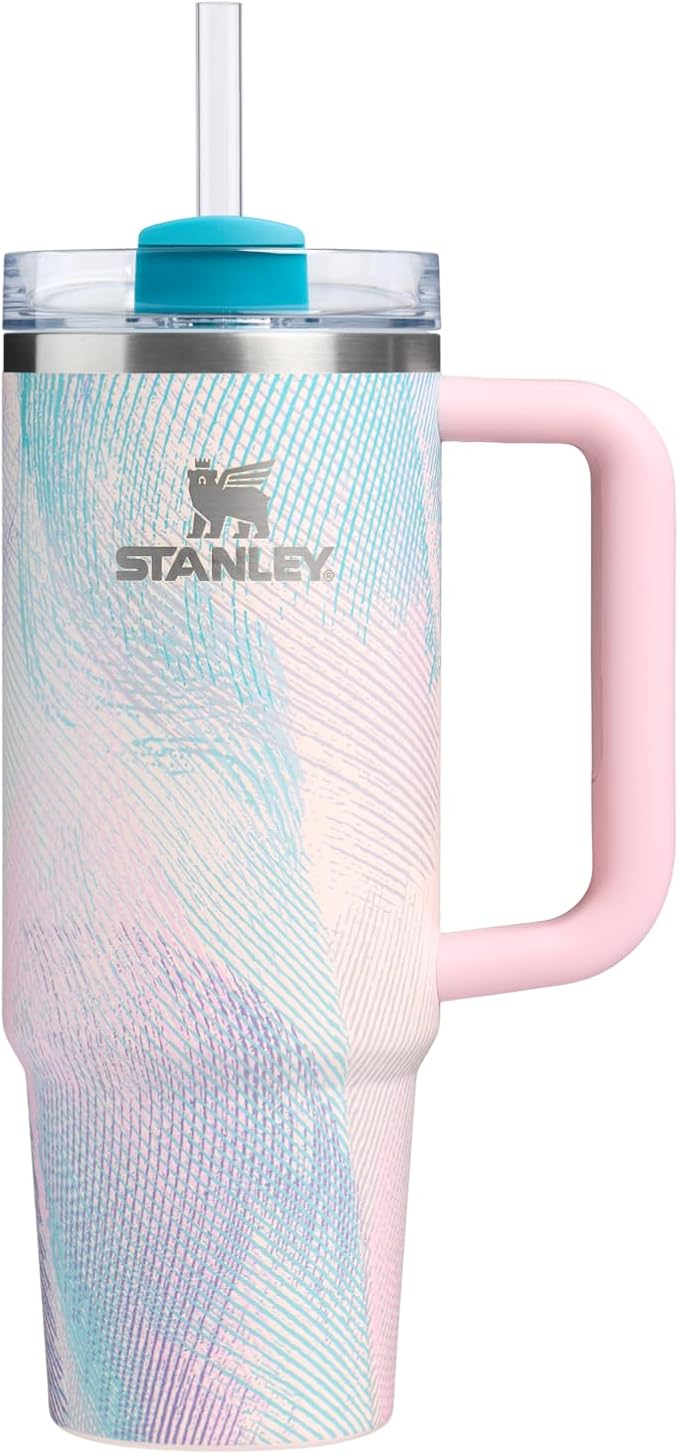 STANLEY Quencher H2.0 Flow State Tumbler, 30 oz, Sea Glass Plume | Handle and by Unknown