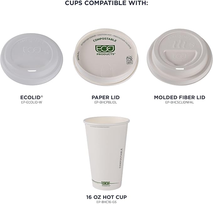 ECO PRODUCTS GreenStripe Disposable Paper Hot Cups, 16 oz, Paper To-Go Cups - Image 5