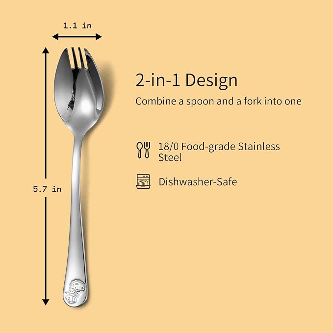 Alata Mini Sporks, 5.7 Inches Salad Forks - Image 2