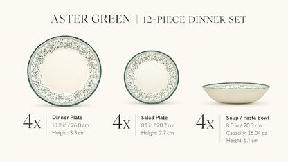 Royal 12-Piece Porcelain Dinnerware Set - Image 2