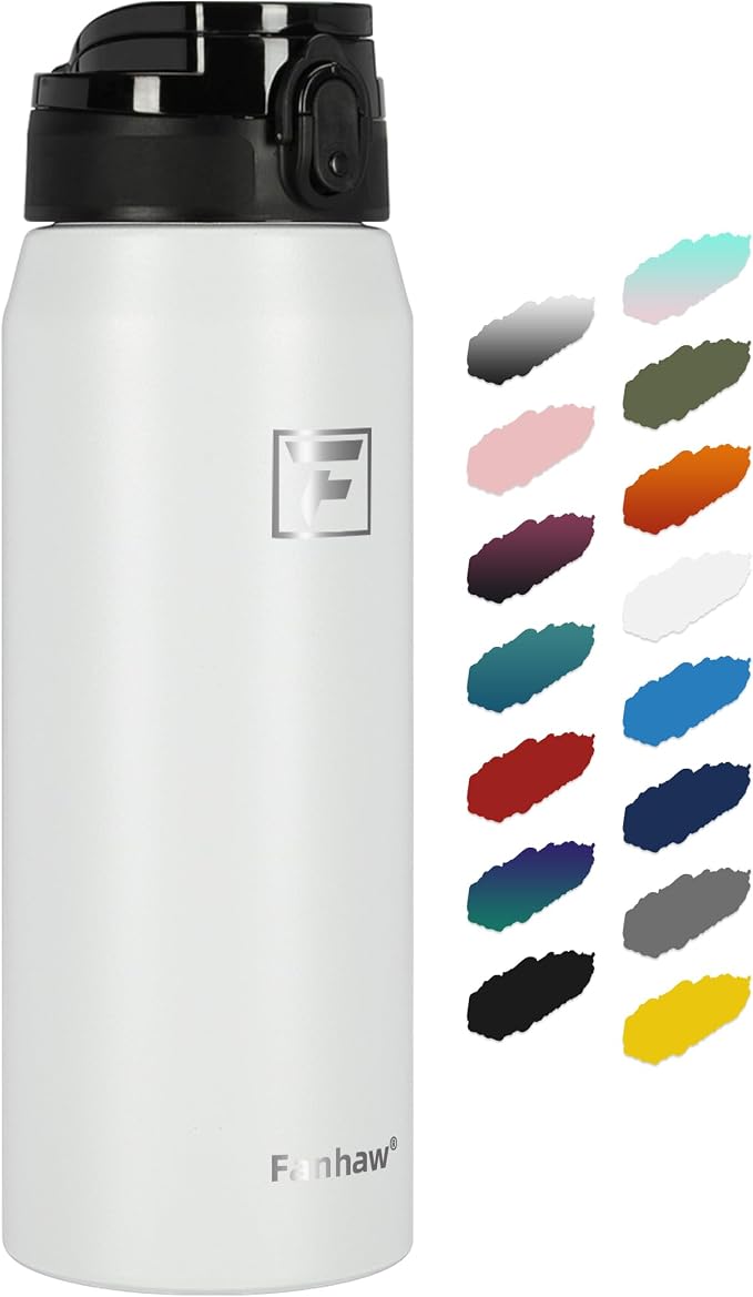 Fanhaw 24 oz Insulated Stainless Steel Water Bottle by FANHAW