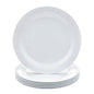 Amazon Basics Melamine (Plastic) Plate, 6 Piece Set, 10.5 in, White