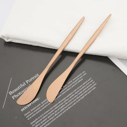 10 Pack Rose Gold Cheese Spreader Knife, Uniturcky Stainless Steel Butter - Image 5
