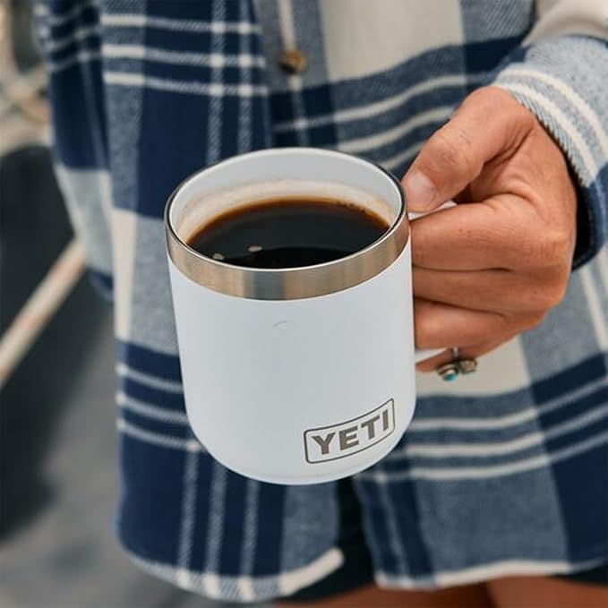 YETI Rambler 10 oz Ceramic Lined Stackable Mug, Vacuum Insulated, Stainless - Image 6