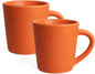 4.2 oz Espresso Cups Set of 2, Ceramic Orange Coffee Mugs Demitasse Cups | by YINUOWEI