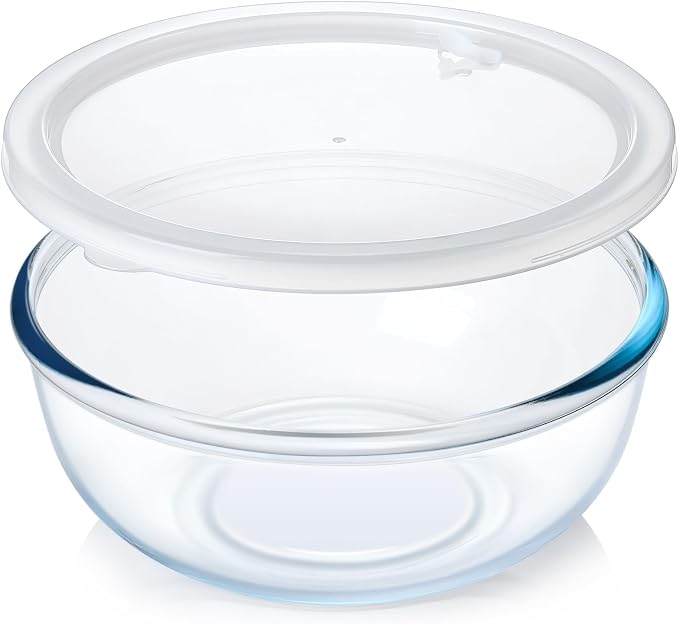 NUTRIUPS 6 QT Large Glass Mixing Bowl by NUTRIUPS