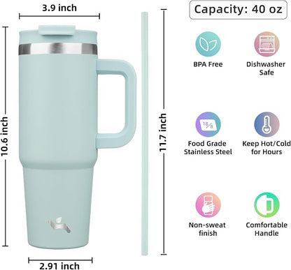 Konokyo 40 oz Insulated Tumbler Water Bottle - Image 4