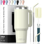 40 oz Tumbler with Handle, Tumbler with Lid and Straw, Double Wall Insulated by Watersy