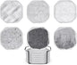 UMIRRO Absorbent Coasters for Drinks with Holder, Silicone Cup Coaster with Felt Insert for Coffee Table Decor, Small Unique Birthday Gift Ideas for Men, Dad, Him, Women Mom, Her, 4", Grey, Set of 6
