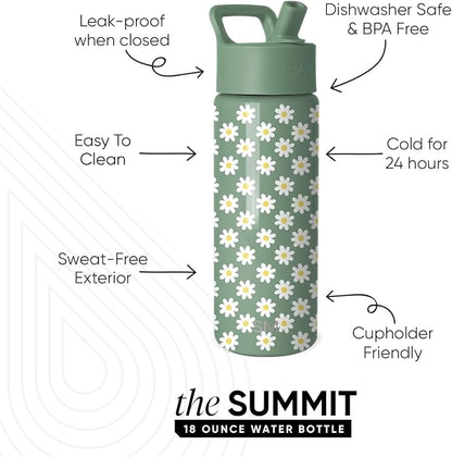 Simple Modern Kids Water Bottle & Toddler Cup | 18oz | Floral | Insulated - Image 2