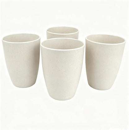 4Pcs Wheat Straw Cups, Unbreakable Drinking Cup | 12 Oz Reusable Cups by Soptalles