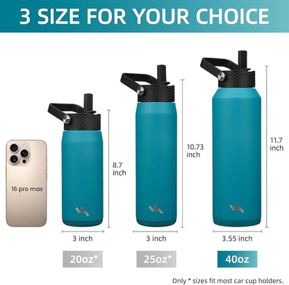 Konokyo 40 oz Insulated Stainless Steel Water Bottle - Image 5