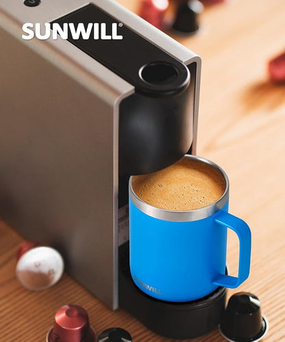 SUNWILL Insulated Coffee Mug, Stainless Steel 14 oz, Splash-Proof Lid | Keeps - Image 6