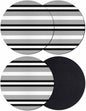 Black Gray Striped Coasters Set of 4, Contemporary Minimalist Lines Art Soft by PIEPLE