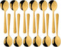 Bouillon Spoons Set of 12, 5.9 Inch Stainless Steel Soup Spoon, Metal Round by KitchenDining
