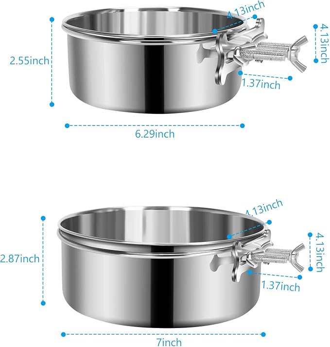 2 Pcs Large Dog Food Water Bowl - Image 2