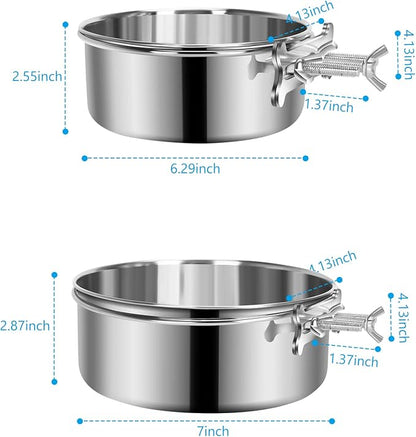2 Pcs Large Dog Food Water Bowl - Image 2