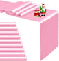 10-Pack Pink Satin Table Runner 12 x 108 Inch Long Bright and Smooth Silk by Pufogu