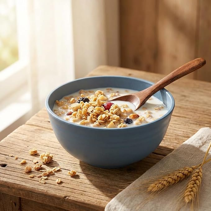 MONGSEW Unbreakable Wheat Straw Cereal Bowls, Microwave & Dishwasher Safe - Image 6