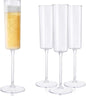 Ciaell 12 Pack Plastic Champagne Flutes - 6 Oz Clear Disposable Champagne by Ciaell
